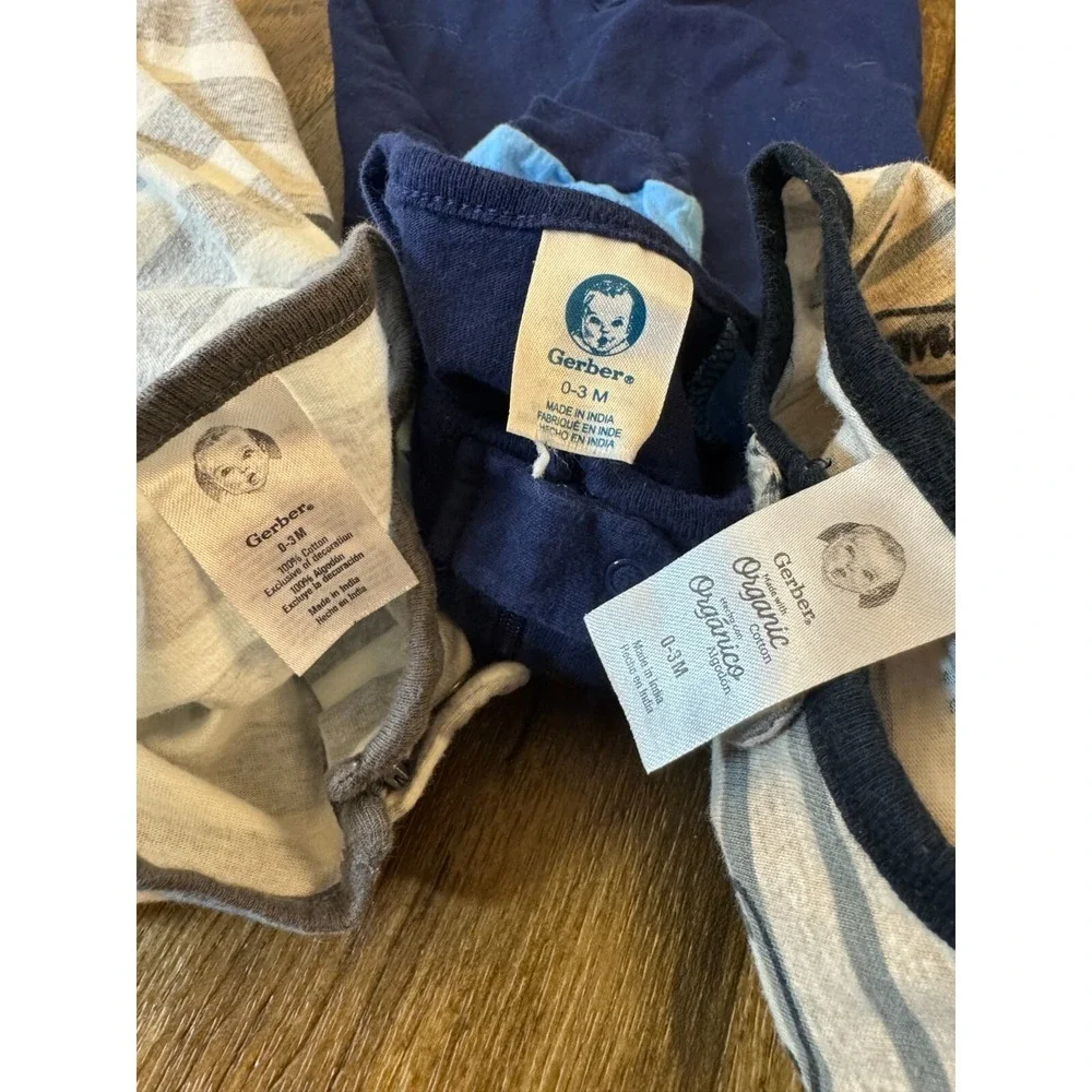 Baby Boy 0/3 Months Footed Sleepers Outfits Cotton‎ Pajamas Clothes Lot Bundle